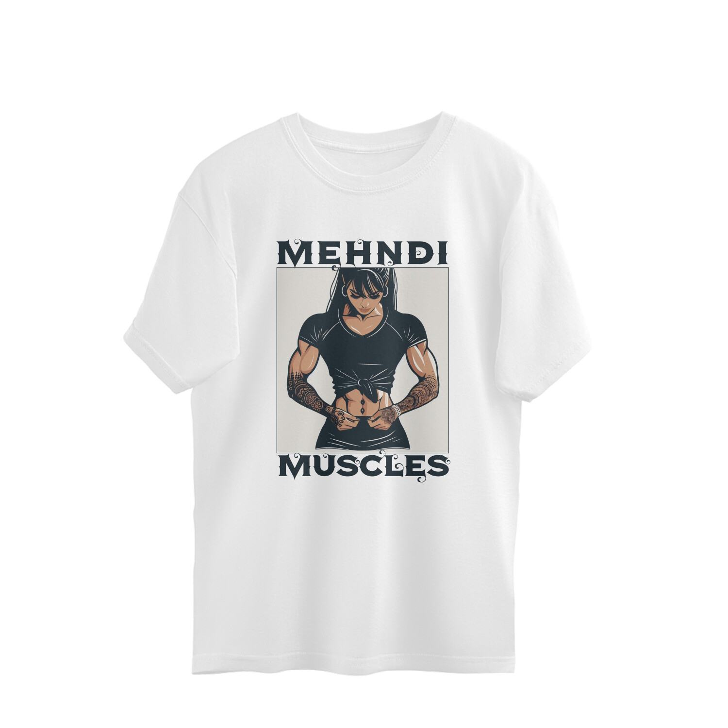 Mehndi Muscles | Relaxed Fit Round Neck - Image 2